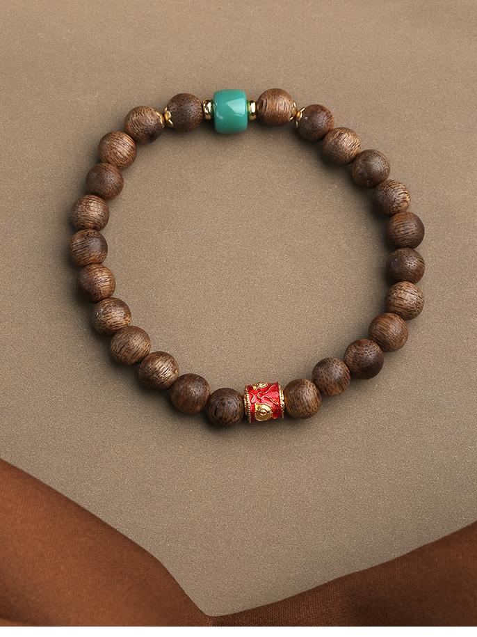 Pure As Snow agarwood bracelet embodying Tibetan Buddhist jewelry culture, representing mental clarity and spiritual purification.