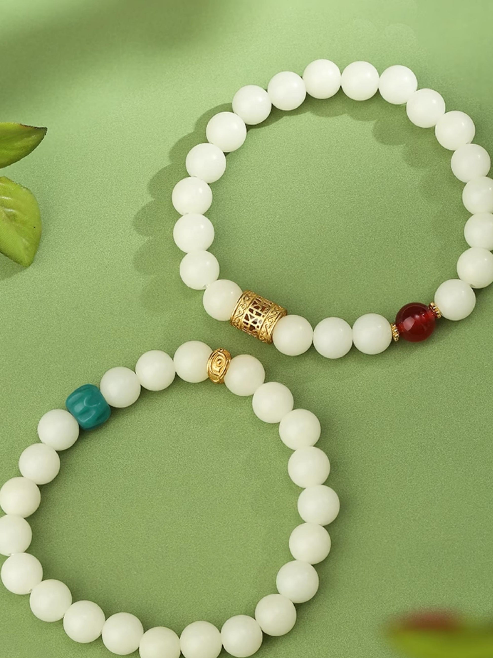 Sacred Symbol Bodhi bracelet featuring traditional Tibetan Buddhist jewelry art for daily mindfulness practice.