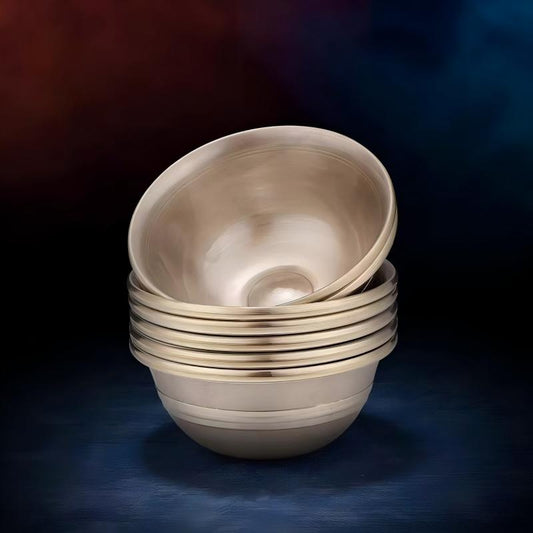 Authentic Tibetan Buddhist sacrificial implements culture offering bowl, handcrafted in Nepal from premium pure copper for traditional water offering rituals.