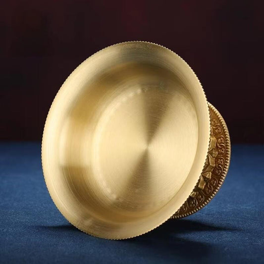  Exquisite Buddhist sacrificial items art piece, the Jin-Sa series copper cup reflects the elite craftsmanship and heritage of Tibetan Buddhist sacrificial implements culture.