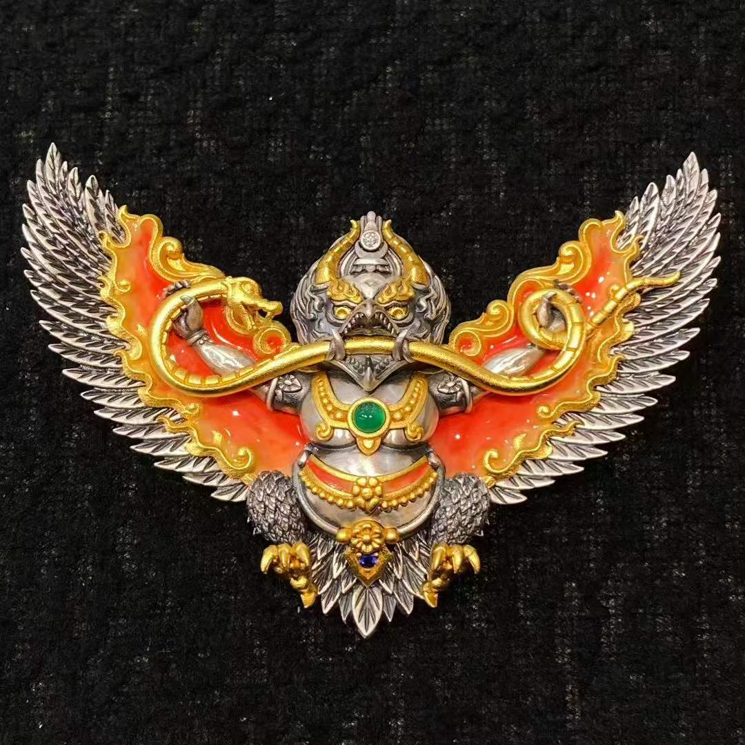 925 Silver Garuda Pendant · Handcrafted Buddhist Symbol