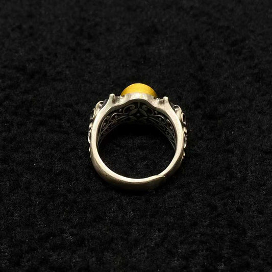 Tibetan Buddhist jewelry culture embodied in a S925 silver vajra ring featuring sacred geometry patterns, representing indestructible wisdom in fine jewelry art.