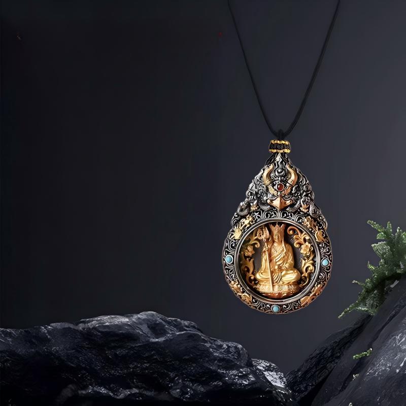 2025 Benming Buddha zodiac pendant in pure copper, handcrafted Tibetan Buddhist Jewelry Culture necklace, Jewelry art symbol of protection and good fortune