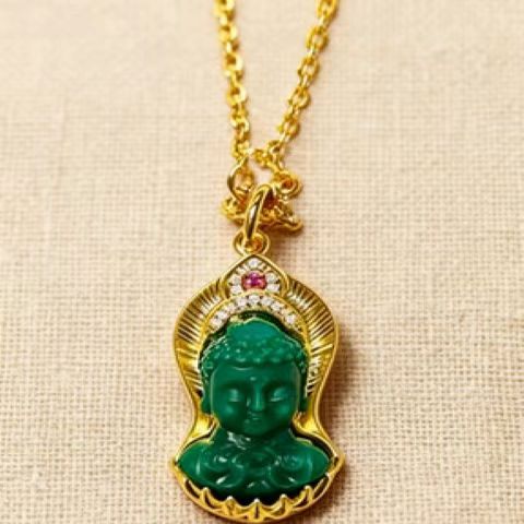 Handcrafted DIY baby Buddha lotus pendant necklace inspired by Tibetan Buddhist Jewelry Culture, Jewelry art spiritual charm for women and children