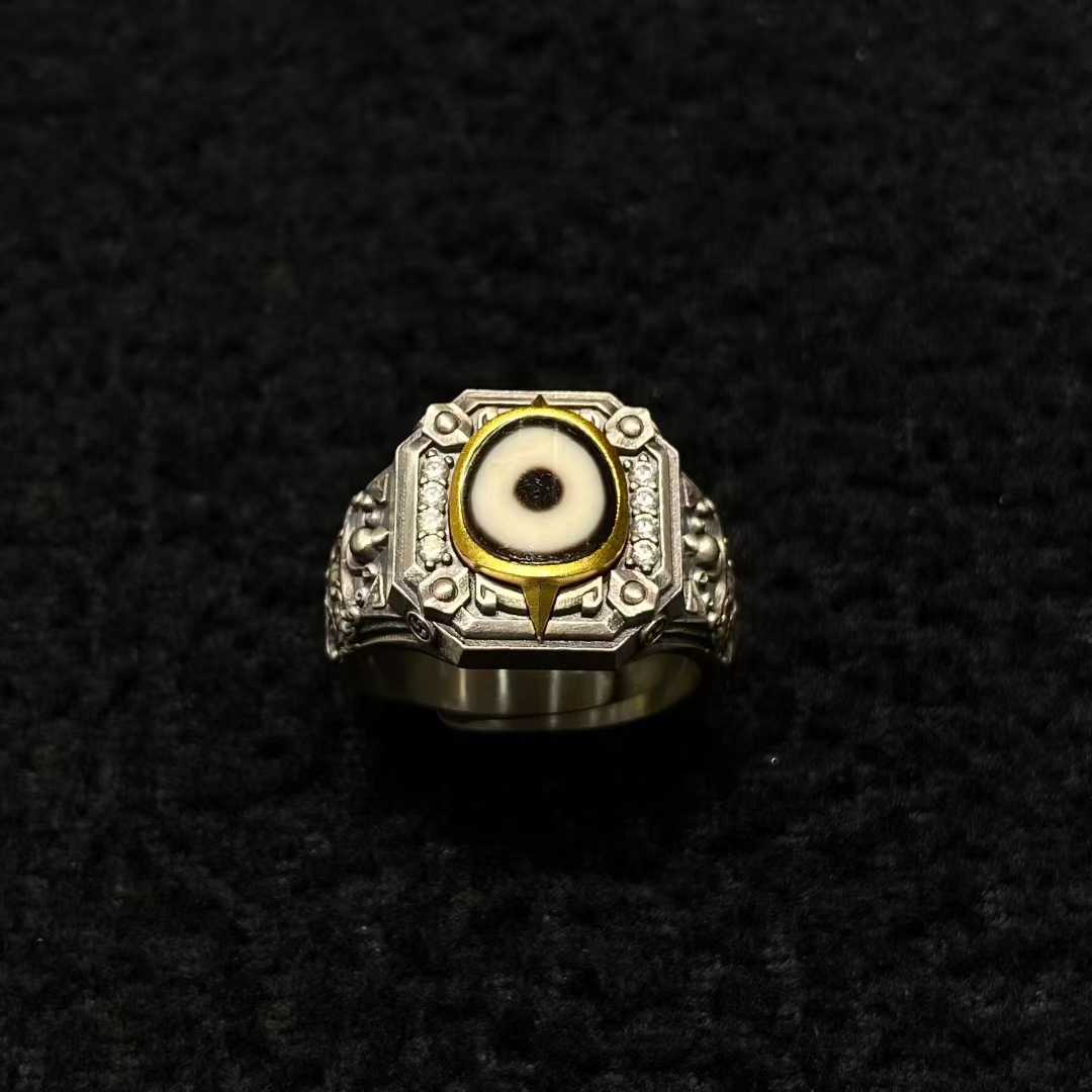 Sacred Gzi bead protection ring represents Tibetan Buddhist jewelry culture, featuring symbolic patterns believed to ward off negative energies.