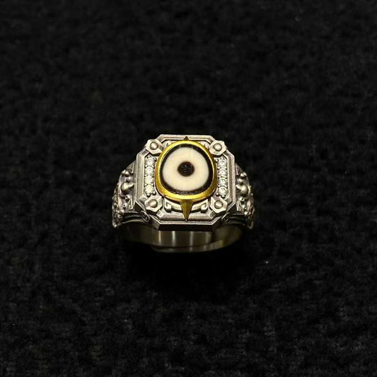 Sacred Gzi bead protection ring represents Tibetan Buddhist jewelry culture, featuring symbolic patterns believed to ward off negative energies.