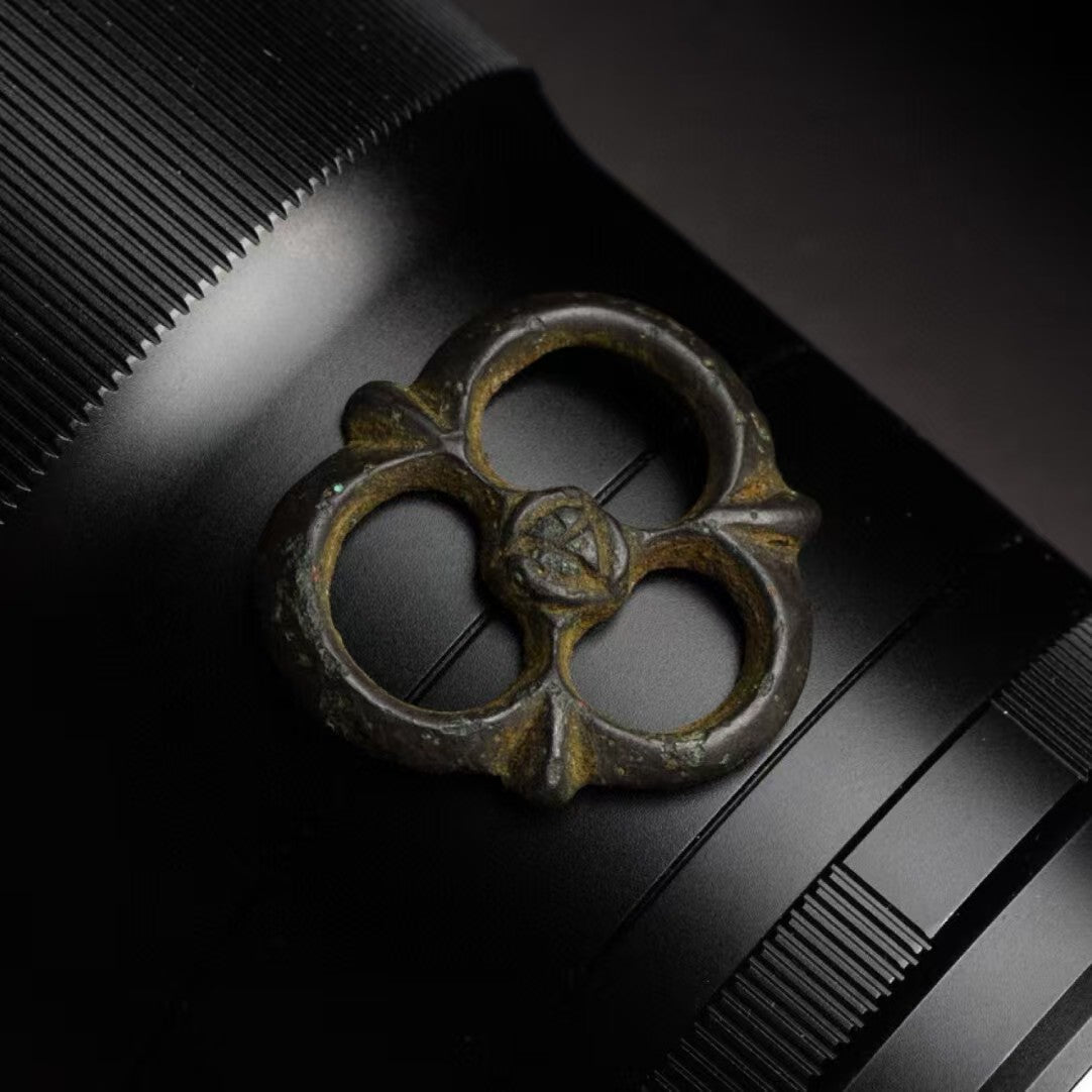 Handmade charnel ground meteoritic iron pendant from Tibetan Buddhist jewelry culture, powerful jewelry art for meditation and protection.