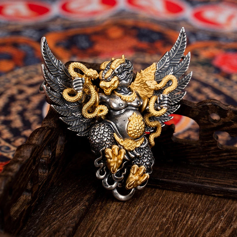 Sacred Garuda pendant necklace for spiritual protection and courage