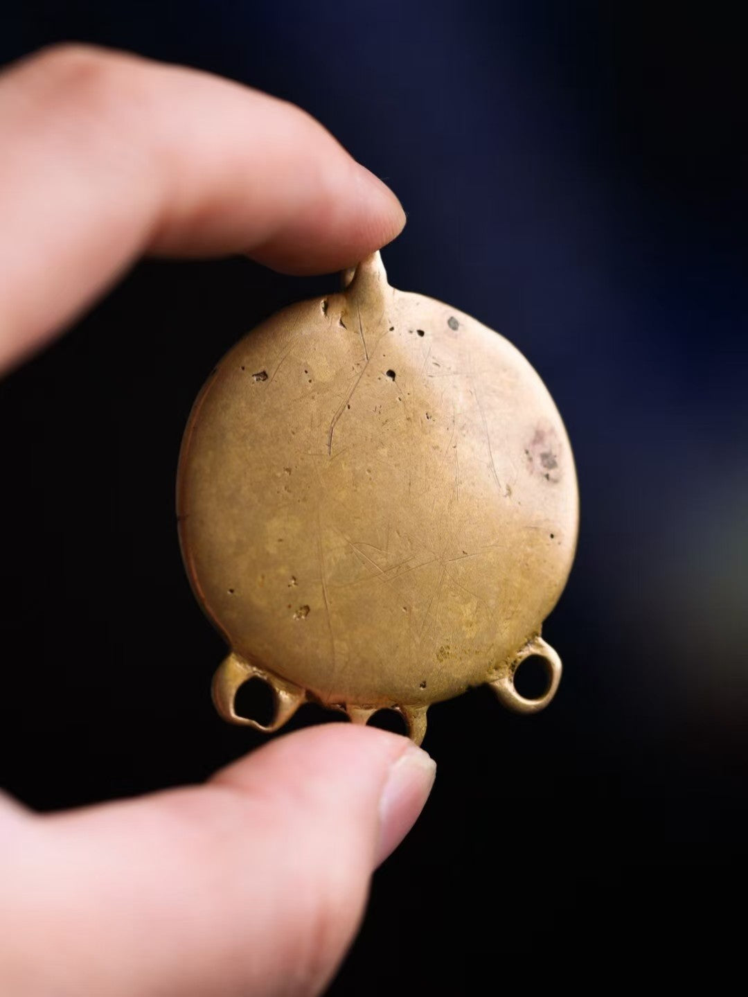 Traditional Tibetan Buddhist Bear Nine Palace pendant symbolizing balance and protection.