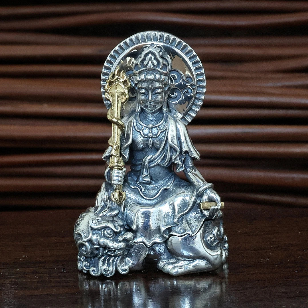 Tibetan Buddhist Zaki Lhamo guardian pendant, meaningful jewelry art for daily wear or meditation.