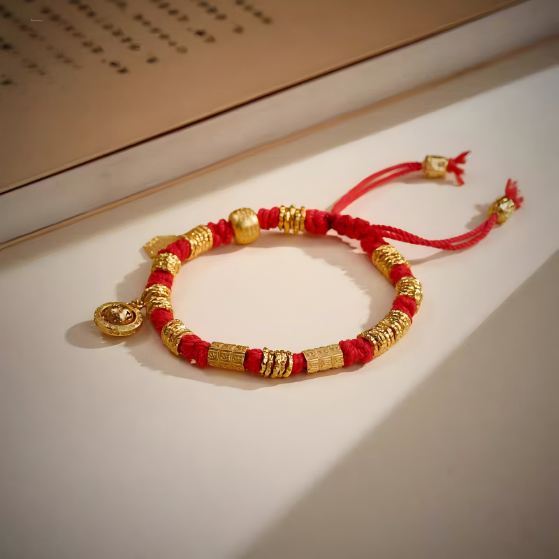 Authentic Tibetan Six-Syllable Mantra bracelet, handcrafted for daily wear, protection, and wealth, reflecting traditional Tibetan jewelry art.