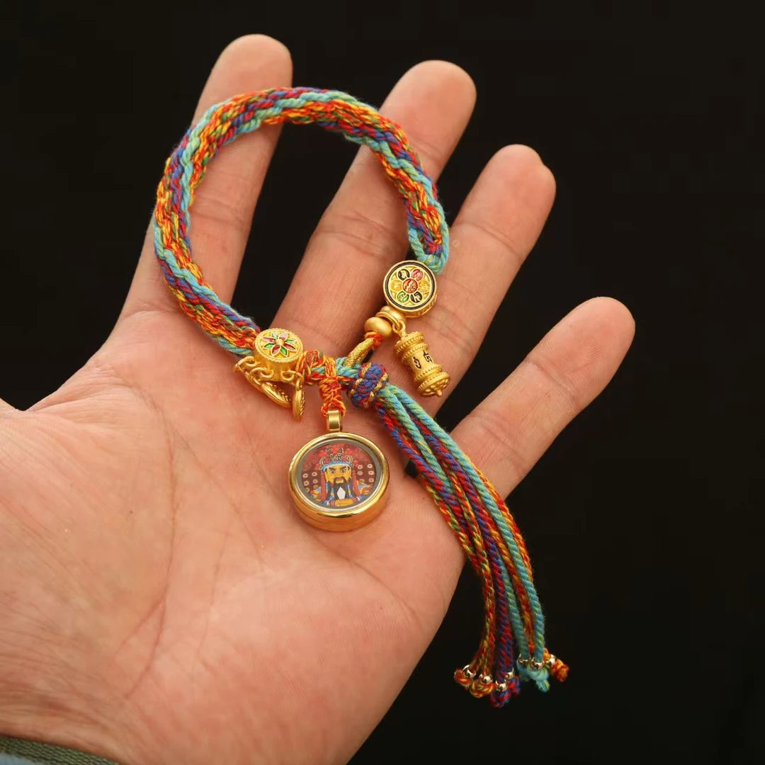 Wutai Mountain guardian deity Wu Ye bracelet, handmade Tibetan Buddhist jewelry art