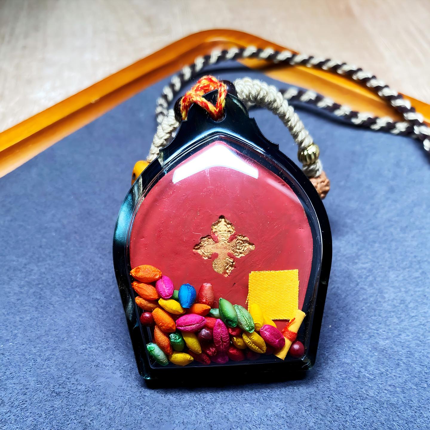 Tibetan Buddhist Jewelry Culture Zangshuo White Tara handpainted Thangka pendant, handmade Tibetan Jewelry art necklace for spiritual protection