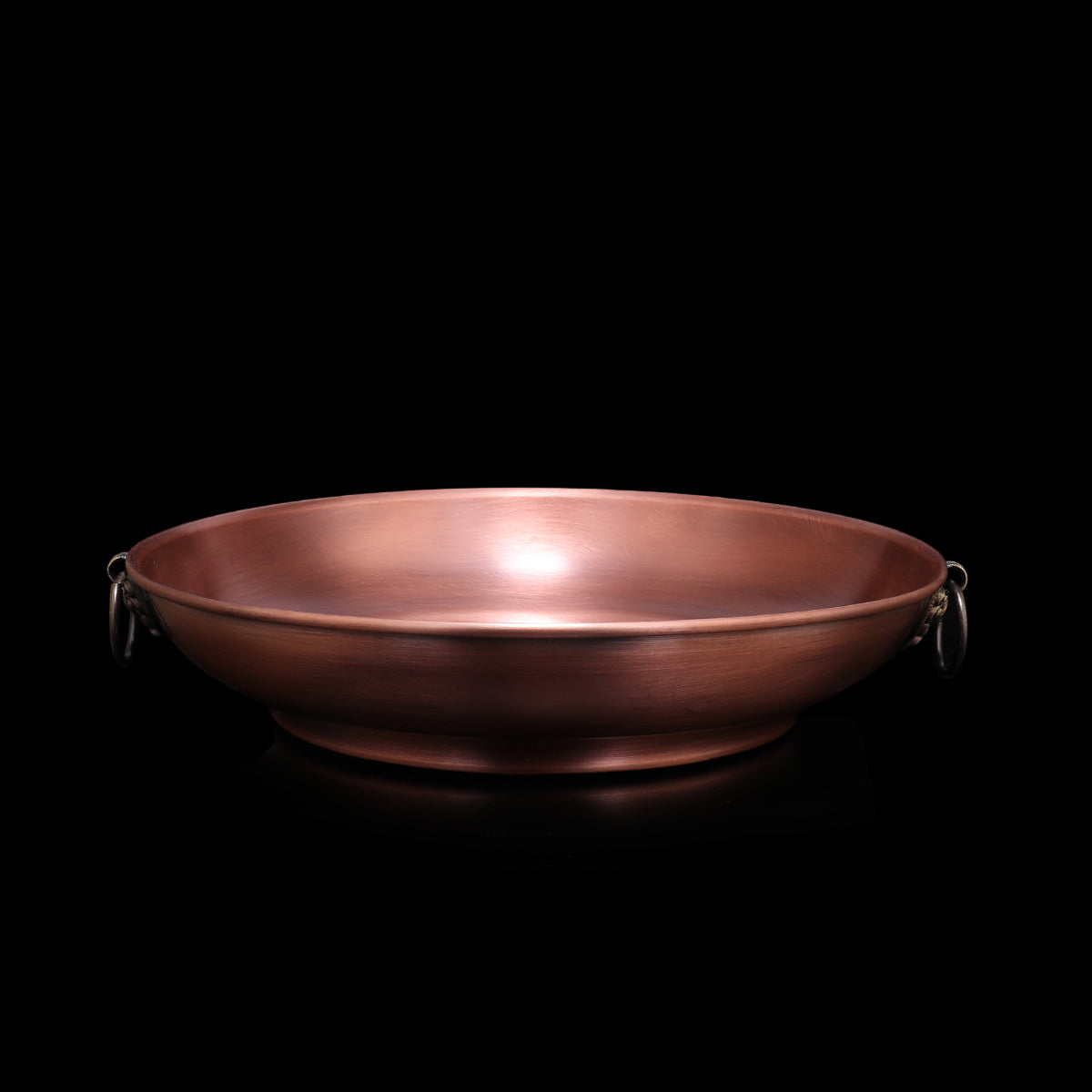 Traditional handcrafted purple copper sang offering tray used in Tibetan Buddhist ceremonies, reflecting Tibetan Buddhist ritual implements culture and Buddhist ritual implements art