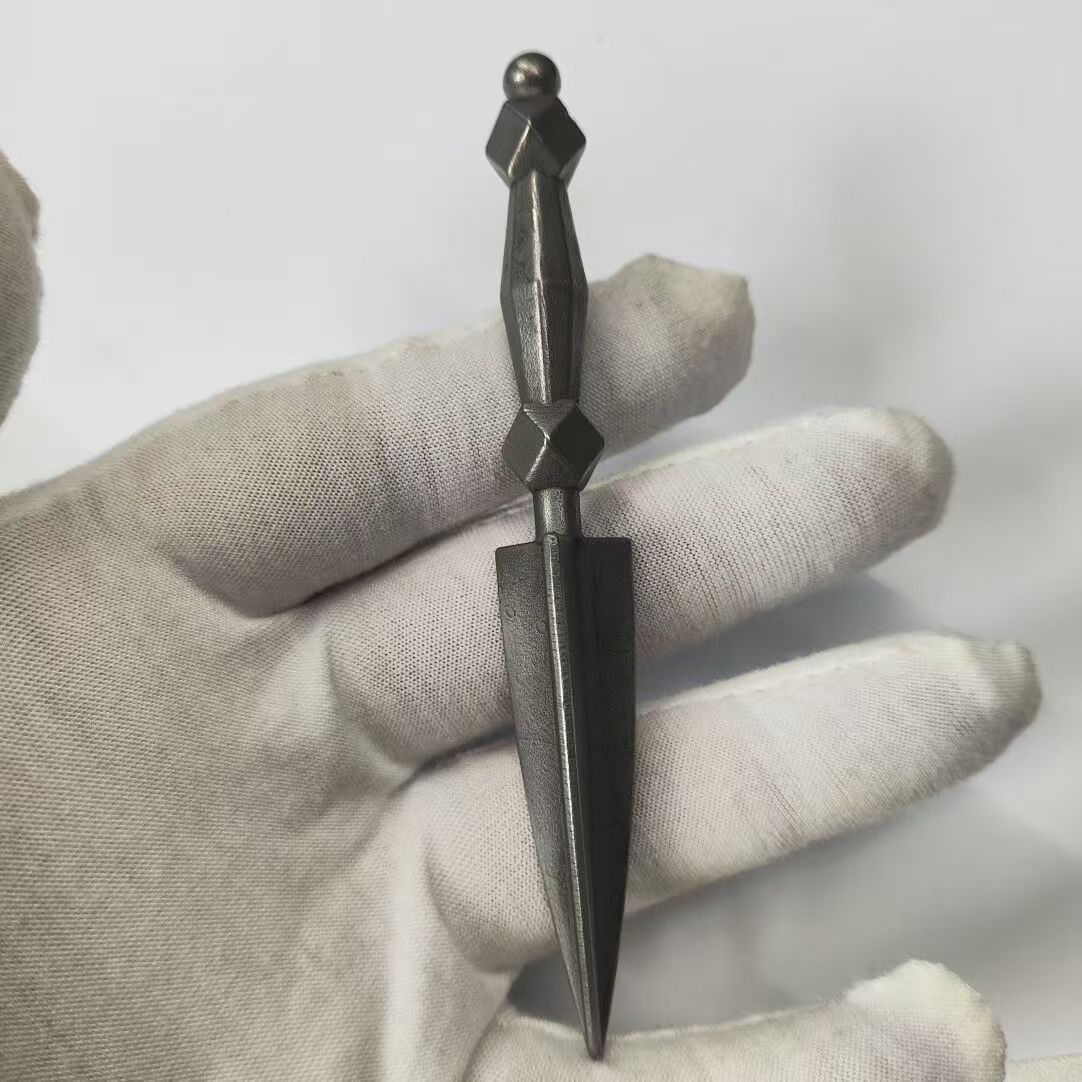 Handcrafted brass Career Vajra from Tibetan Buddhist ritual implements culture, symbolizing success, stability, and spiritual protection in Buddhist ritual art.