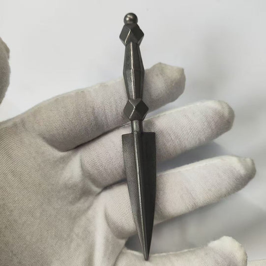 Handcrafted brass Career Vajra from Tibetan Buddhist ritual implements culture, symbolizing success, stability, and spiritual protection in Buddhist ritual art.