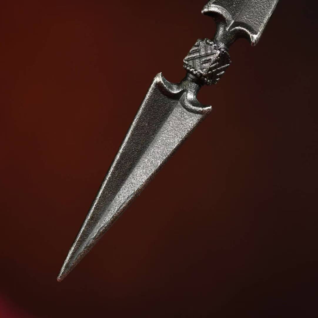 Handcrafted Brass Double-Headed Phurba Vajra, a Tibetan Buddhist ritual tool designed for energy protection and purification. Ideal for altars and spiritual spaces.