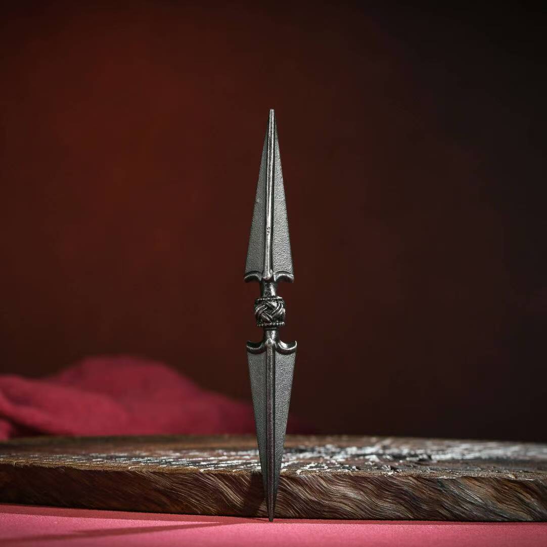 Handcrafted Brass Phurba Vajra, a double-headed ritual tool used to clear negative energies and protect the practitioner. Ideal for spiritual practice and altars.