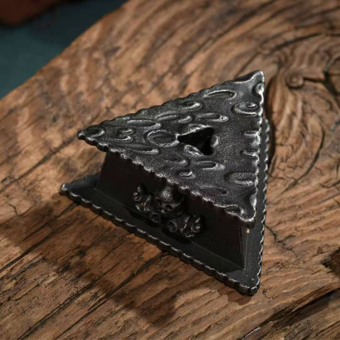 A large base Brass Tian Tie Vajra Phurba, a handcrafted Tibetan Buddhist ritual tool. Symbolizing protection and spiritual power, ideal for meditation and ritual ceremonies