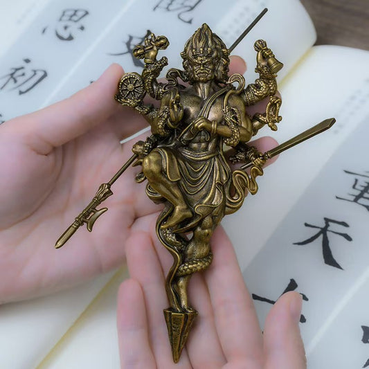 Handcrafted Brass Vajra Ritual Tool | Tibetan Buddhist Phurba | Sacred Spiritual Item