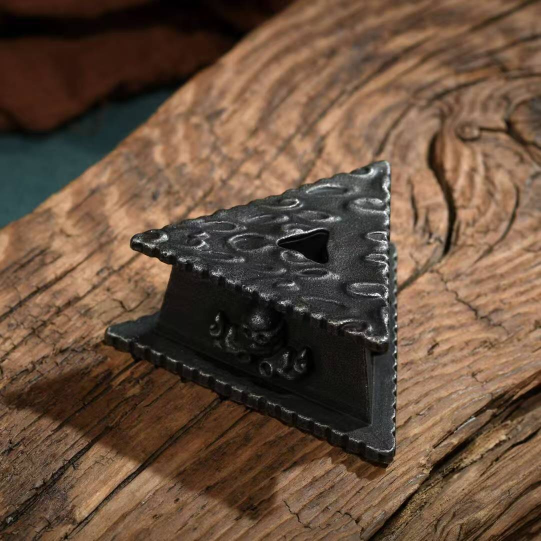 Alt Text: Brass Vajra Phurba with hand-forged iron base, symbolizing power and protection. A must-have for Tibetan Buddhist altars and spiritual spaces.