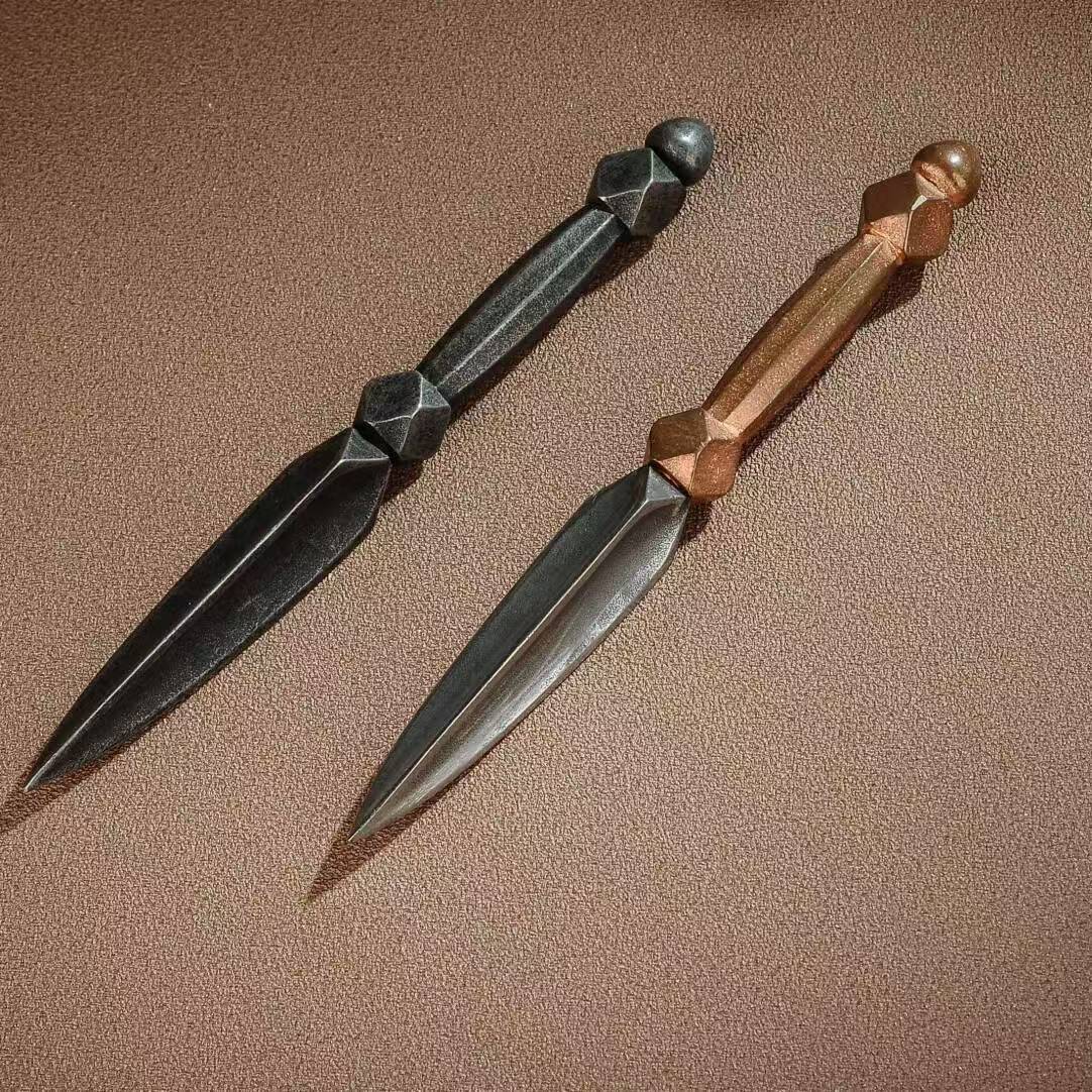 Handcrafted Tian Tie Vajra Phurba, a ritual tool designed to enhance meditation practices and altar setups. Perfect for spiritual purification and protection.