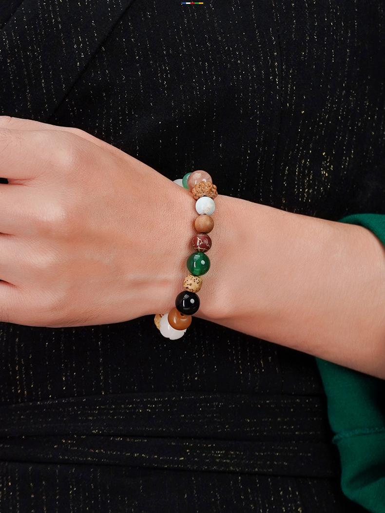 Sacred Eighteen-Seed Bodhi Bracelet with scented ash beads, embodying Tibetan Buddhist tradition. Ideal for spiritual protection, healing, and enhancing meditation practices.