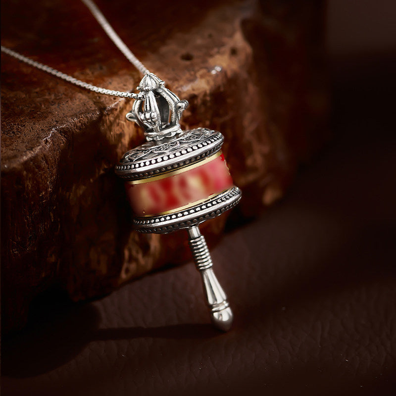 Red Sandalwood Six Syllable Prayer Pendant