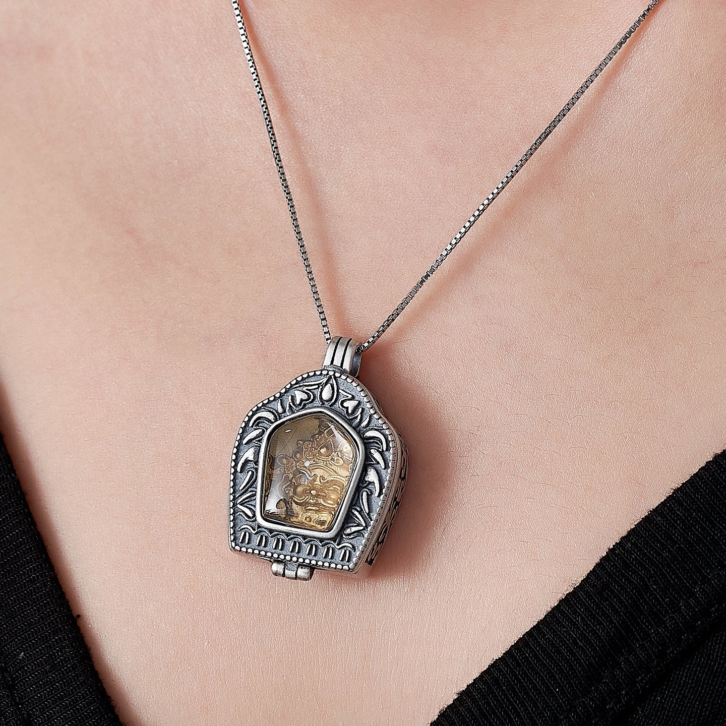 S925 Silver Copper Yellow Jambhala Pendant