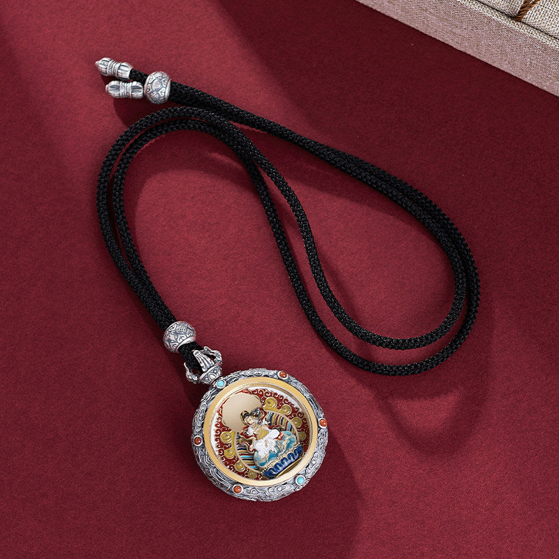 Double-sided Red Sand Pendant Manjushri