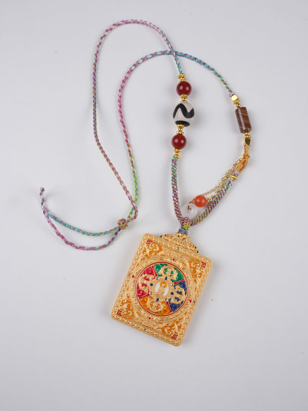 Traditional Tibetan Buddhist thangka painting of Golden Manjushri - hand-painted on canvas with natural mineral pigments, symbolizing wisdom and enlightenment in Tibetan Buddhism