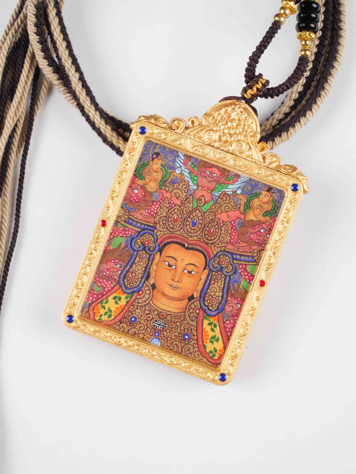 Traditional Tibetan Thangka Painting of Goddess of Mercy, fully hand-painted with natural mineral colors on authentic thangka canvas - Tibetan Buddhist Art