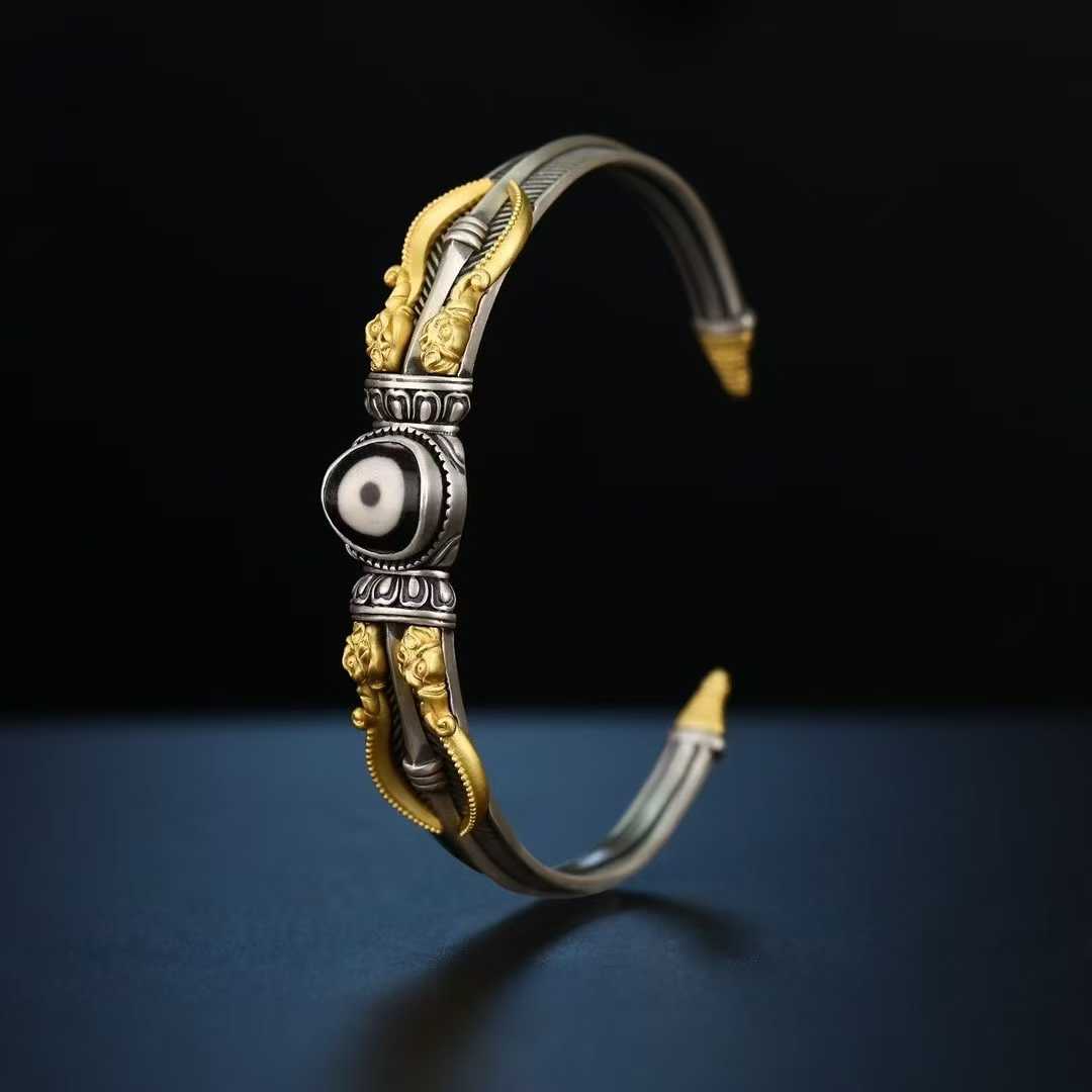  Handcrafted Capricorn Vajra bracelet with precision inlay craftsmanship