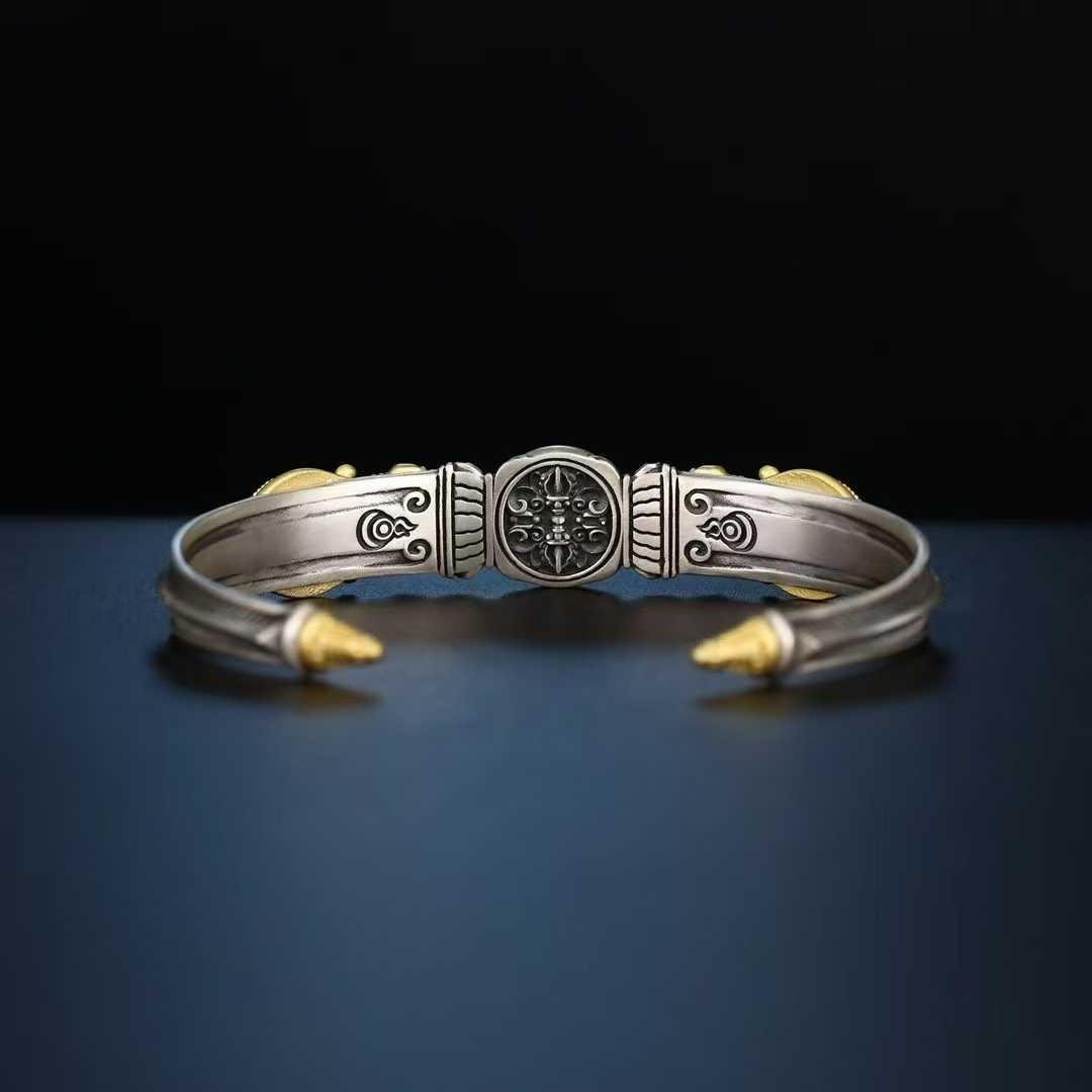  Capricorn Vajra sacred bracelet, sterling silver, handmade detail