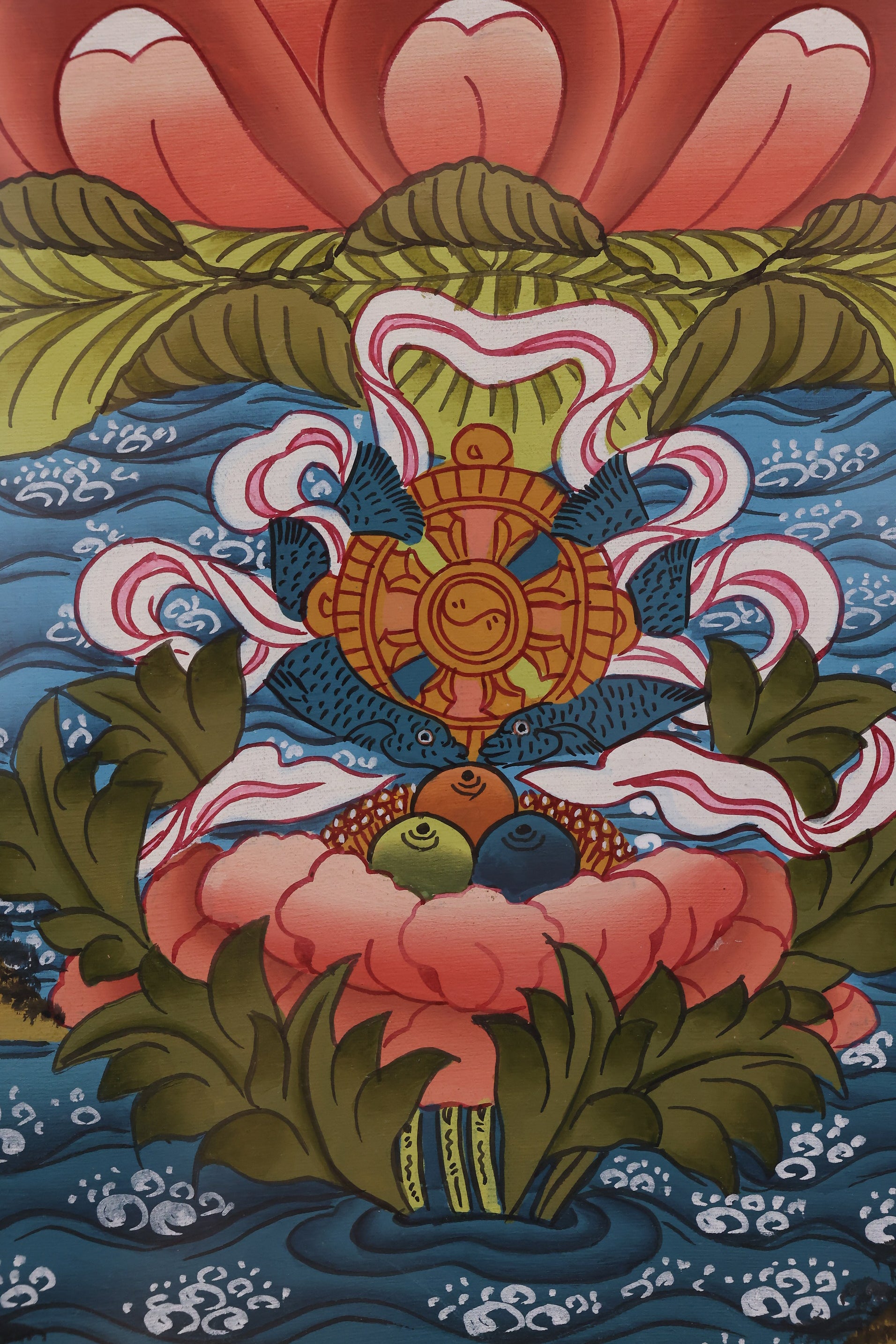 Four-Armed Avalokiteshvara Lotus Compassion Thangka – Tibetan art symbolizing purity and mercy.