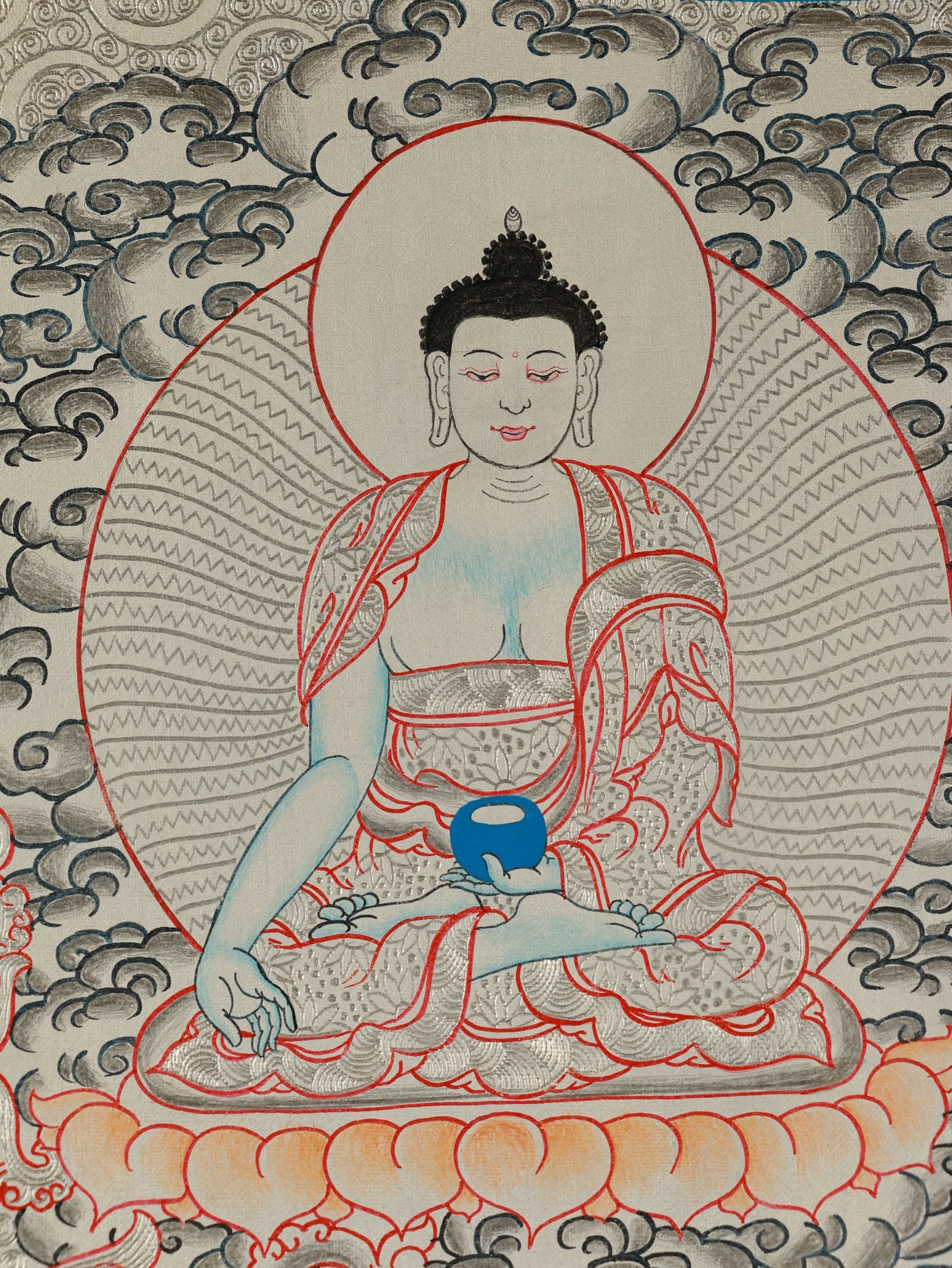 Green Tara Thangka representing healing energies in Tibetan Buddhist art.