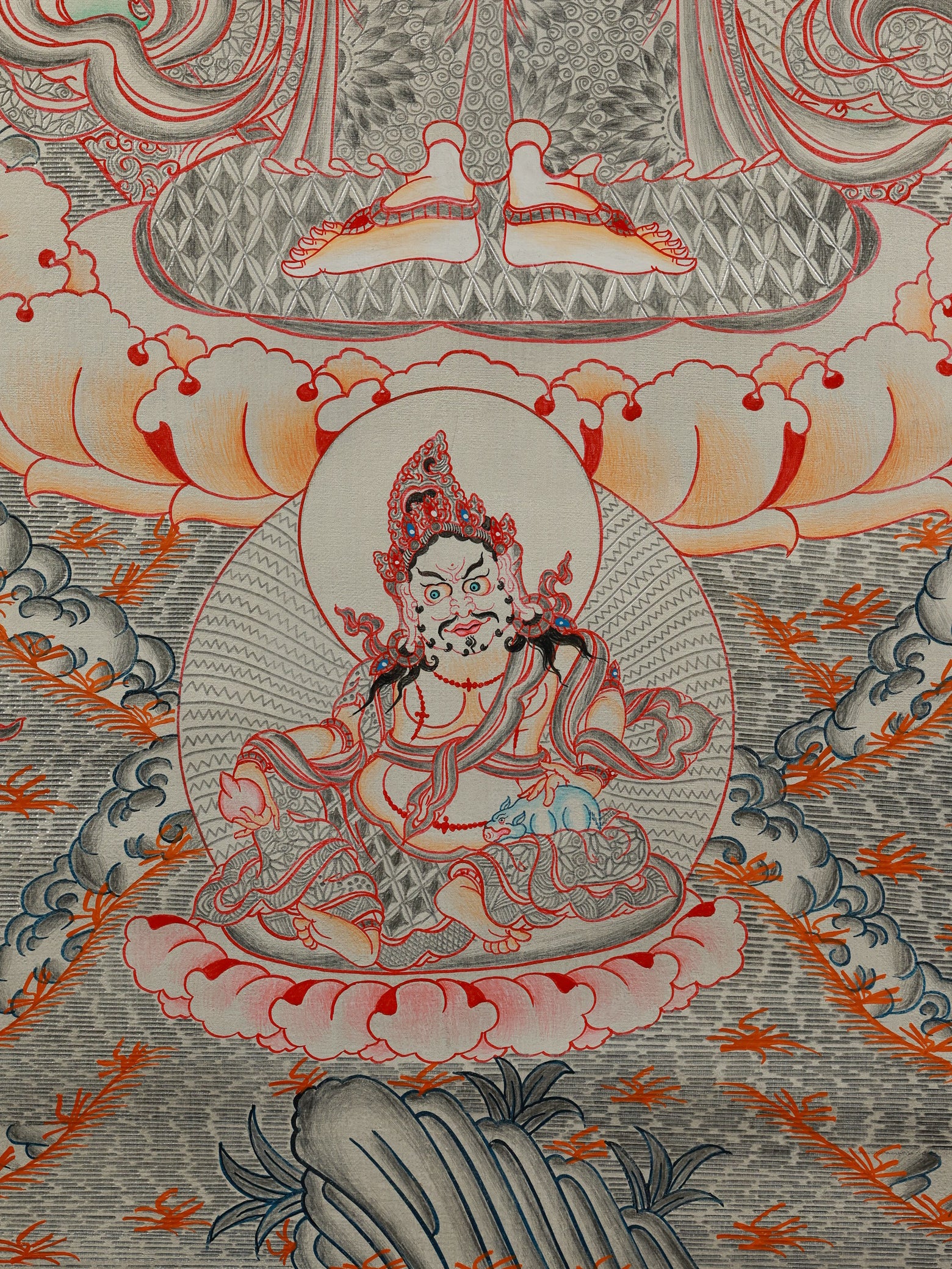 Green Tara Thangka illustrating the Bodhisattva as an emanation of Avalokiteshvara.