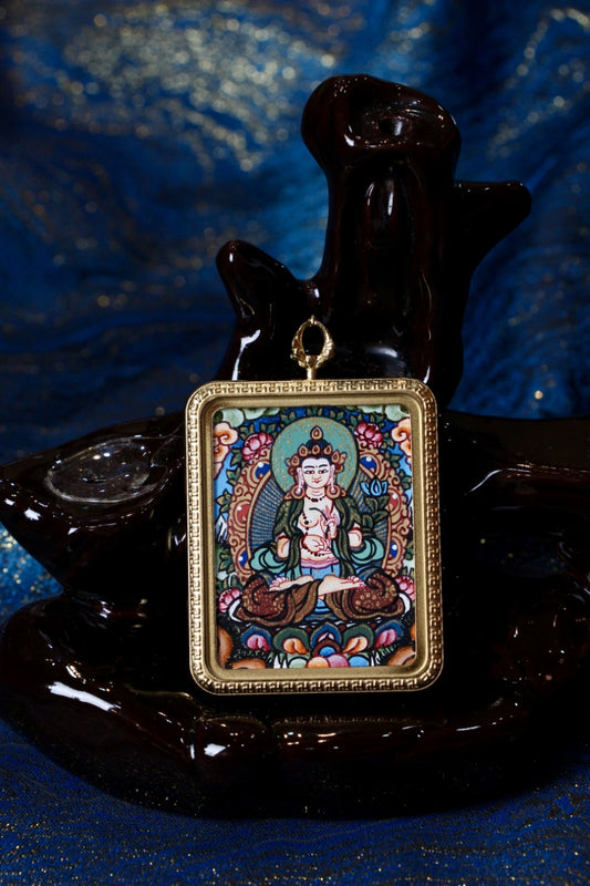 Mahasthamaprapta Bodhisattva Pendant, a symbol of compassion, wisdom, and enlightenment in Tibetan Buddhism.