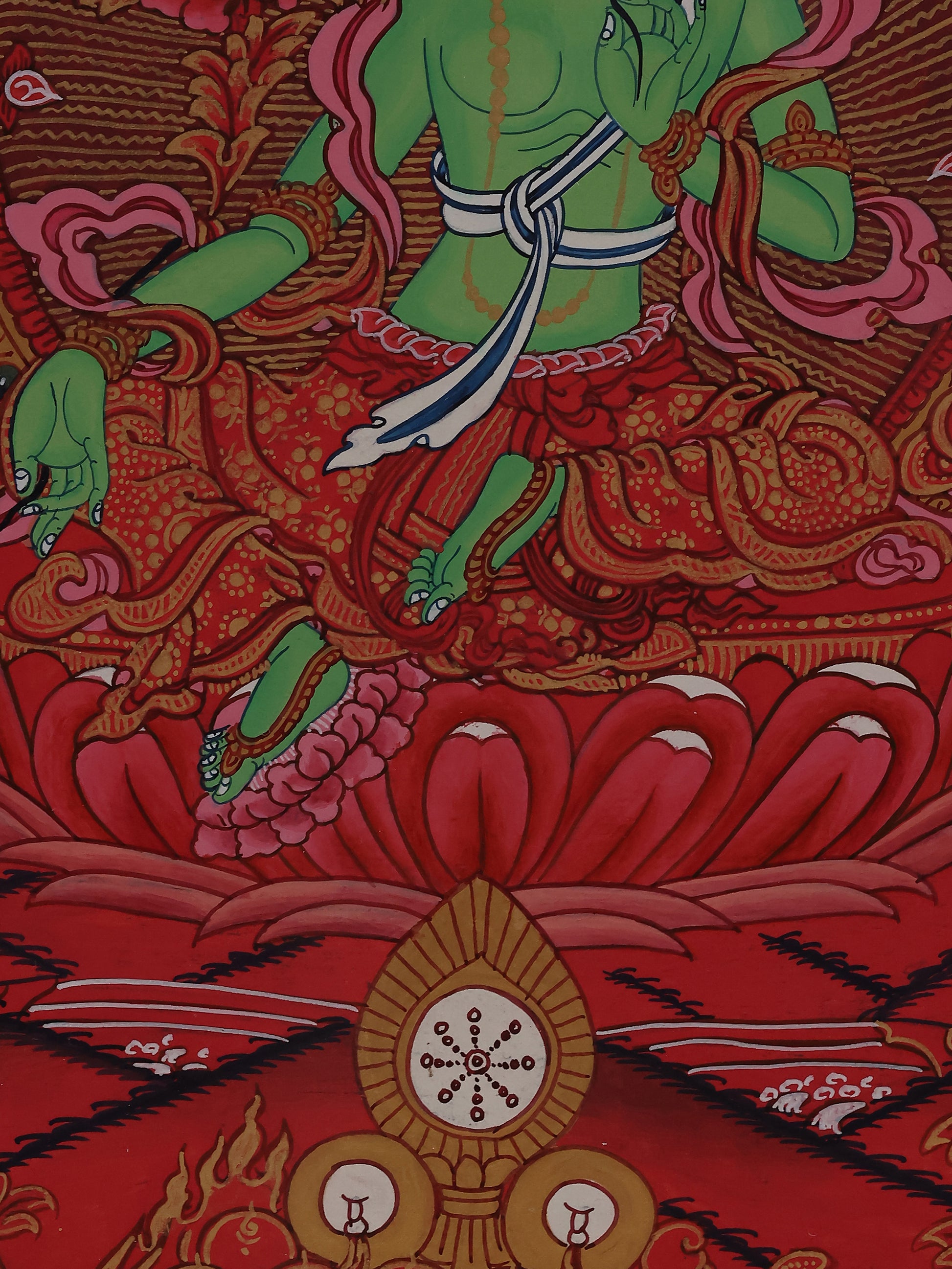 tibetan-buddhist-culture-red-thangka-green-tara-traditional-painting.jpg
Alt Text: “Traditional Tibetan painting of Green Tara in Red Thangka, exquisite hand-painted artwork.”