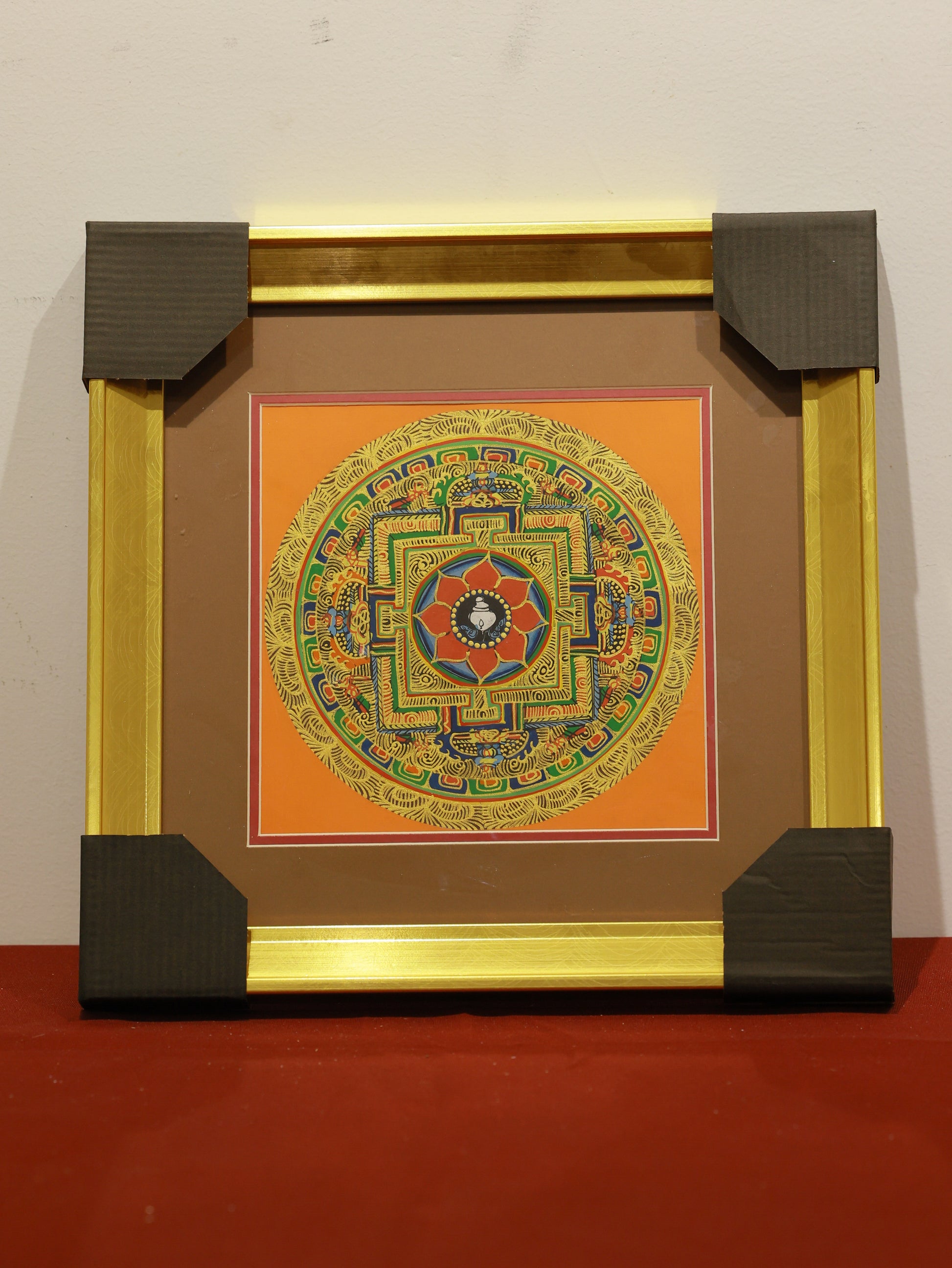 Hand-painted Tibetan mandala thangka created according to traditional Buddhist art principles