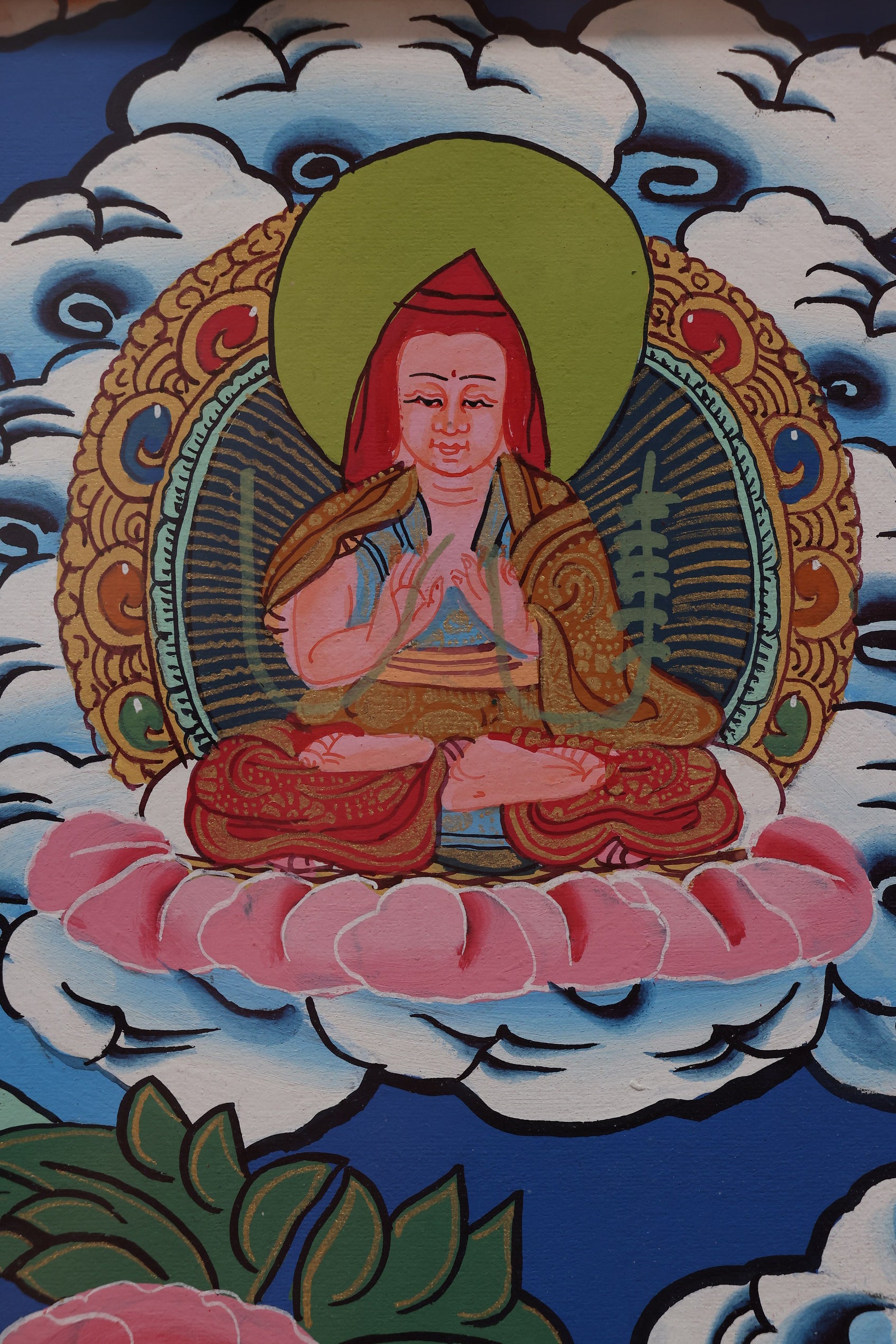 Samantabhadra Bodhisattva Thangka illustrating prayer and aspiration rituals, rich in symbolic details.