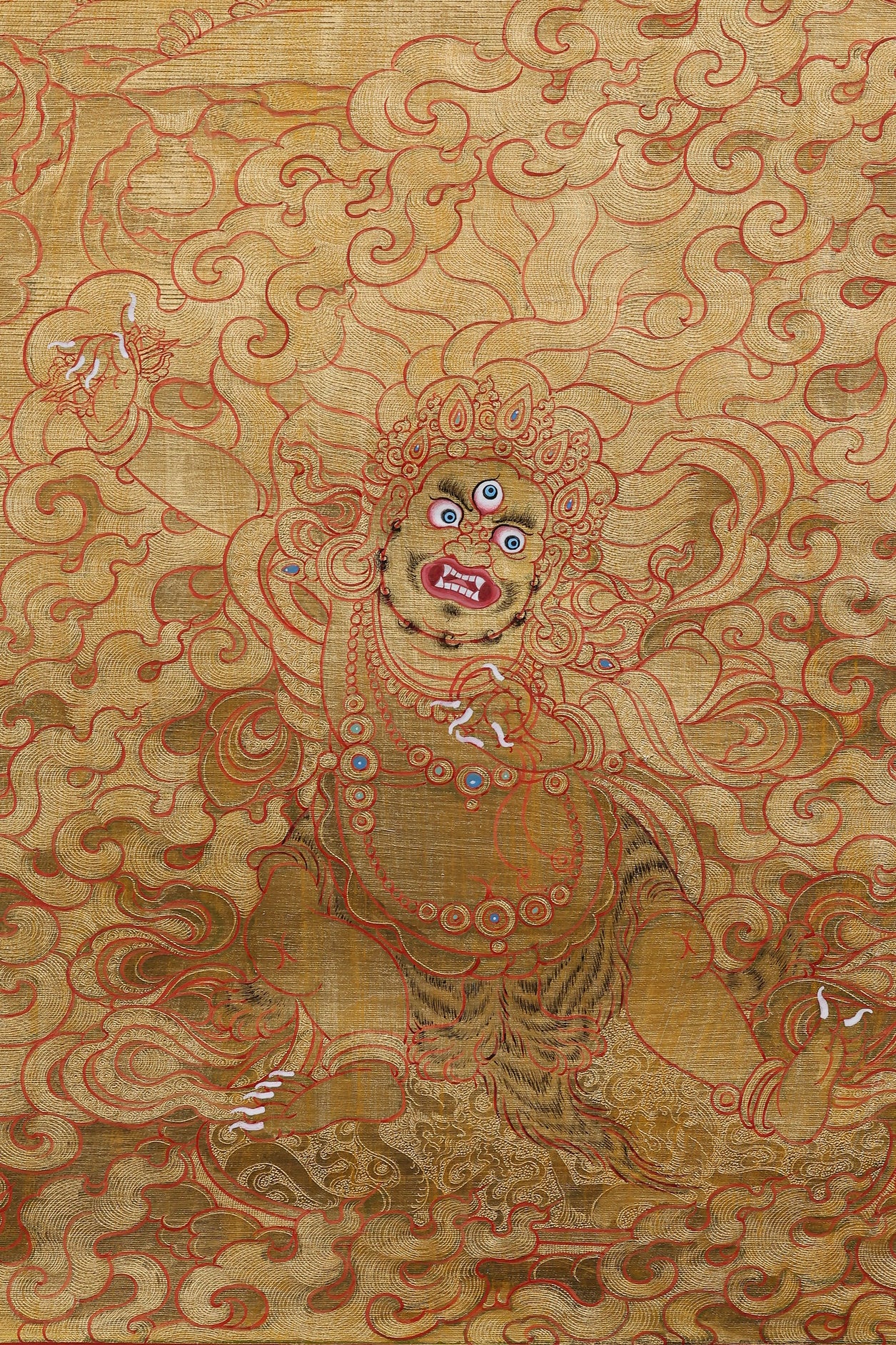 Thousand hands Avalokiteshvara compassion blessing thangka, Tibetan Buddhist hand painted art for meditation space