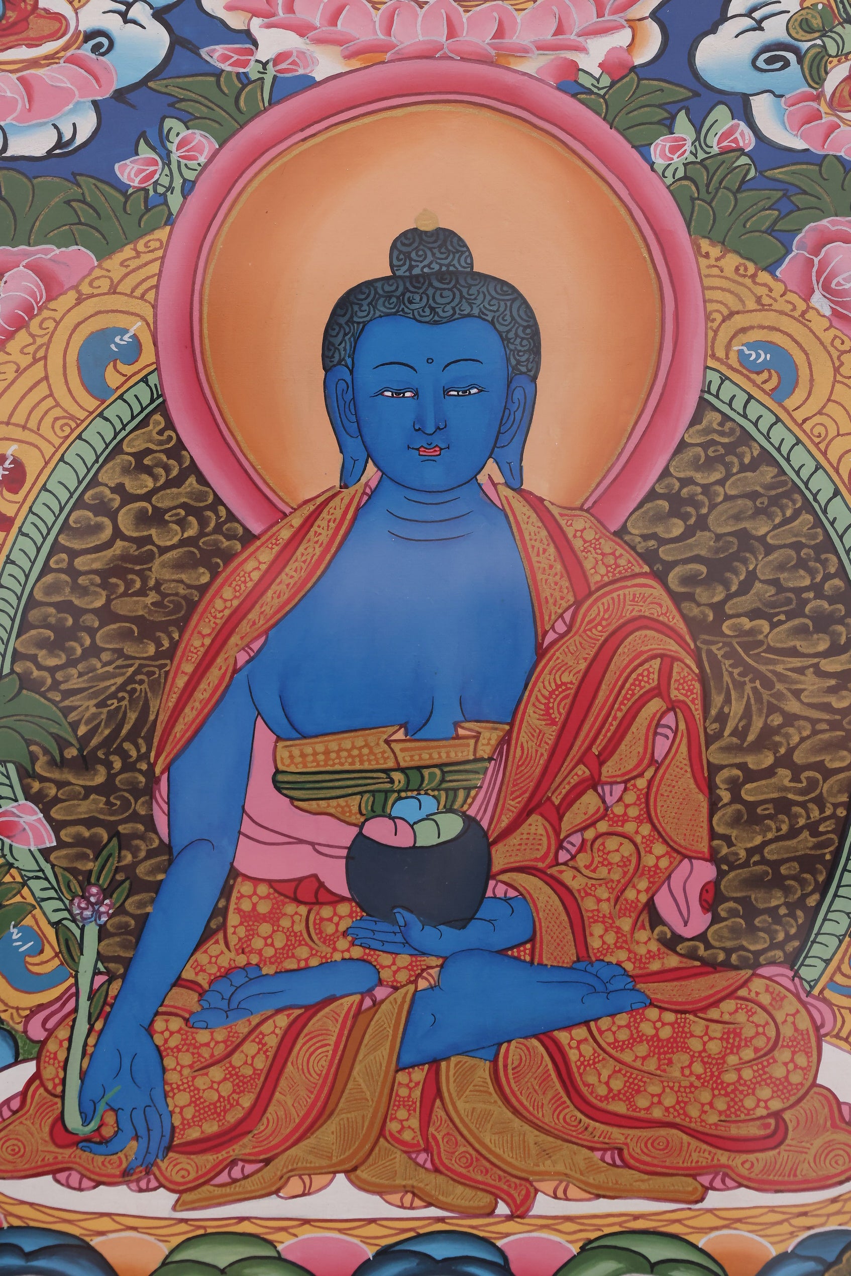 Akshobhya Buddha Thangka serving as a meditation symbol for inner peace and spiritual awakening.