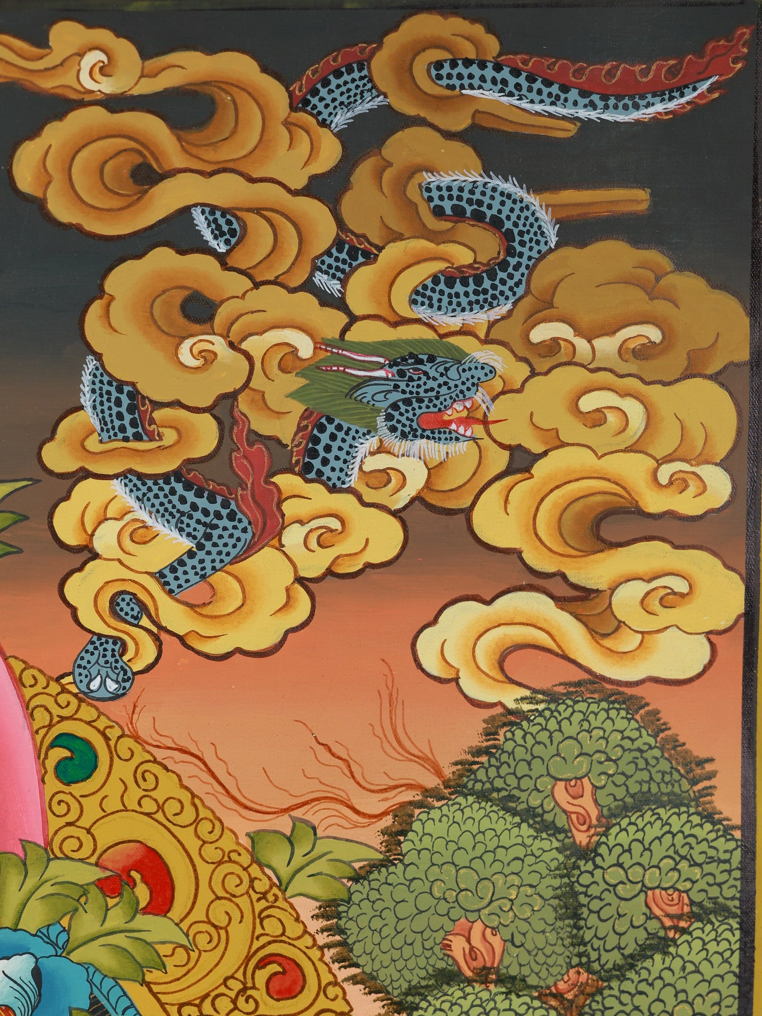 Tibetan Buddhist White Tara thangka honored as the Bodhisattva of longevity and compassionate protection.