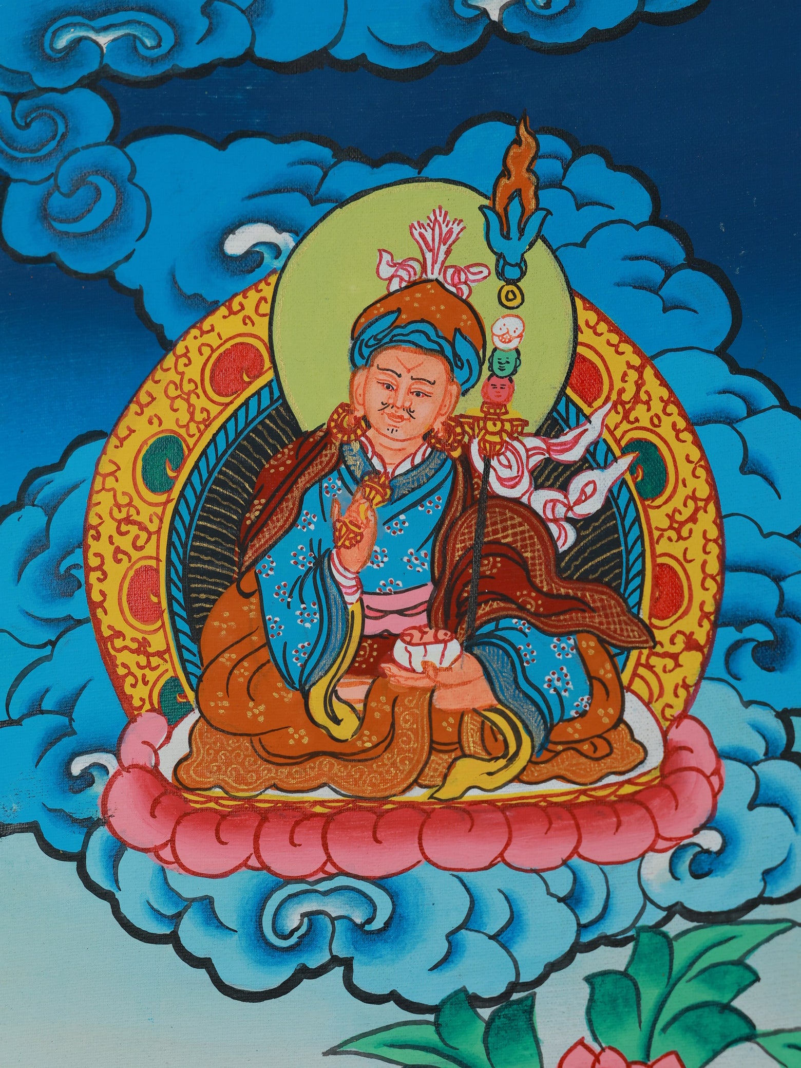 Tibetan White Tara thangka illustrating spiritual healing energy and sacred mandala symbolism
