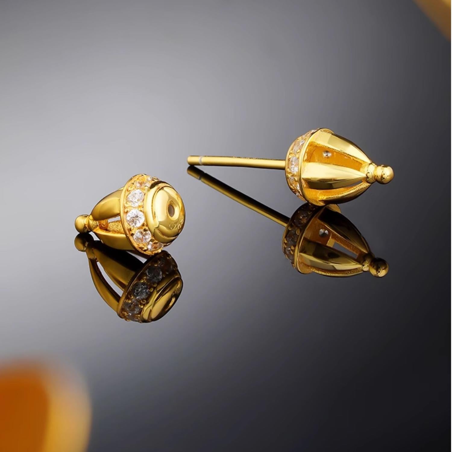 Sterling silver Dorje earrings symbolizing spiritual awakening and inner power in Buddhist tradition.