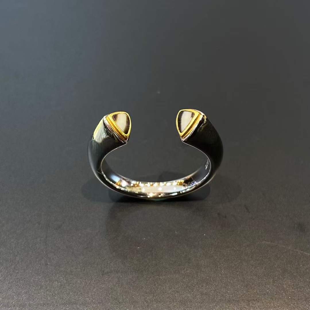 Handcrafted Tibetan Buddhist Dzi ring made of S925 silver, spiritual talisman jewelry.