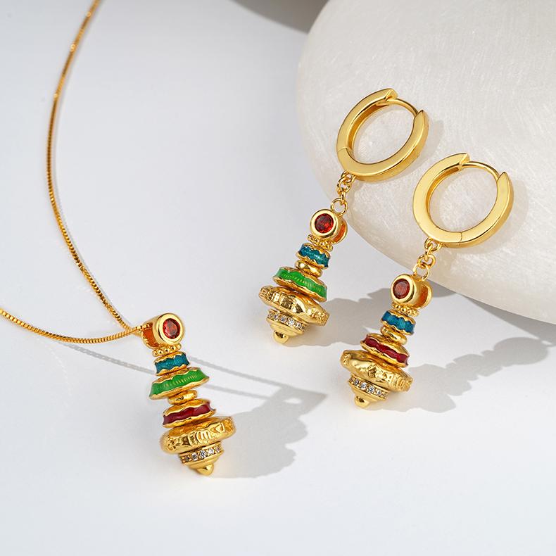 Tibetan handcrafted necklace featuring 925 sterling silver pendant and natural pearl beads.