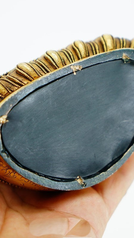 Mineral-pigment painted Shakyamuni Buddha statue, Tibetan Buddhist statues artwork, ideal for meditation rooms, shrines, and spiritual collectors.