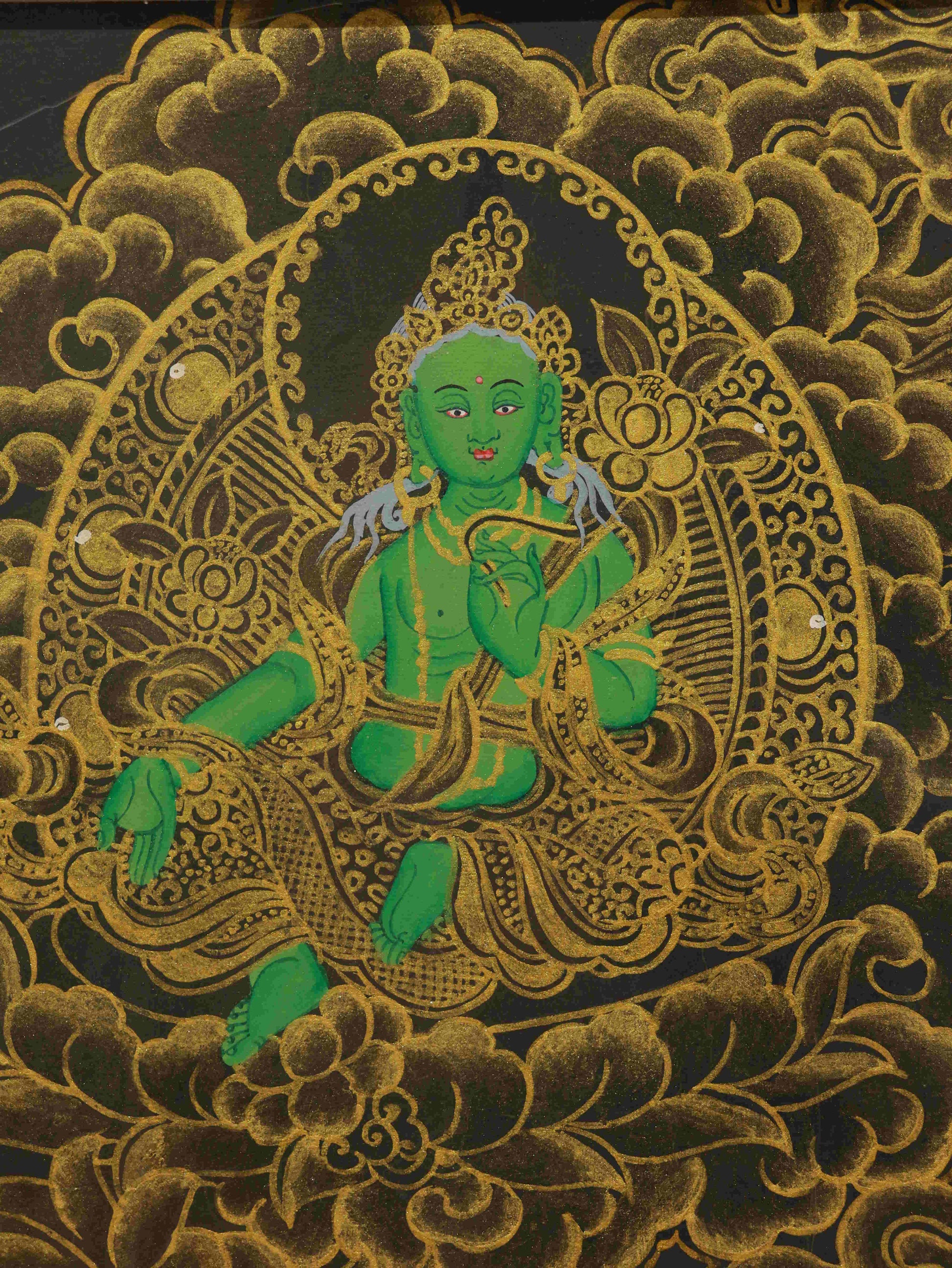 Traditional Tibetan Thangka painting depicting Vajrasattva’s compassionate purification energy.